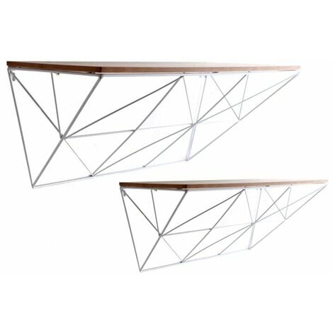 Shelving Unit Floating Shelf 2 Geometric White Metal Wall Shelves Floating Shelves Unit Wall Mounted Storage