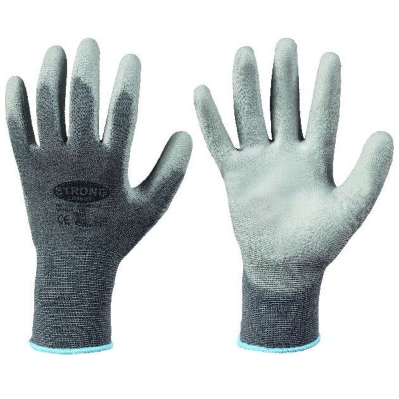 stronghand Strickhandsch.Shenzhen, Nylon, Gr. 10, grau 12 Stk