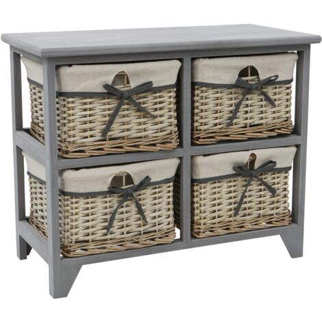 Sherbrone 2+2 Drawer Willow Storage Unit