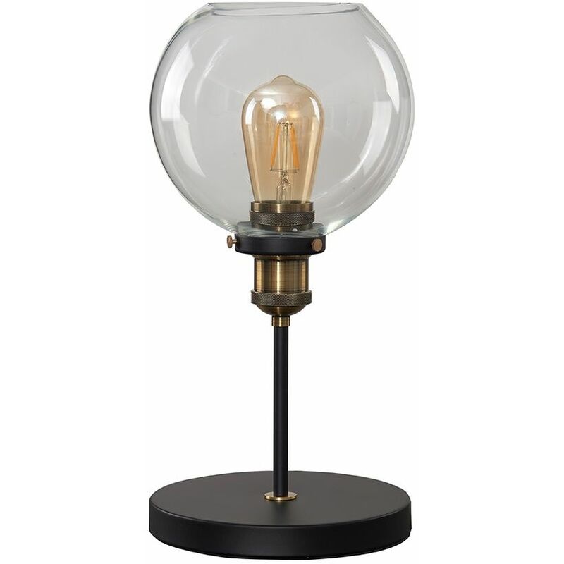 Sheridan Table Lamp With Clear Glass Shade - No Bulb