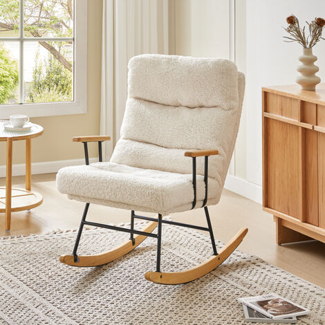 Sherpa Upholstered Adjustable Rocking Chair