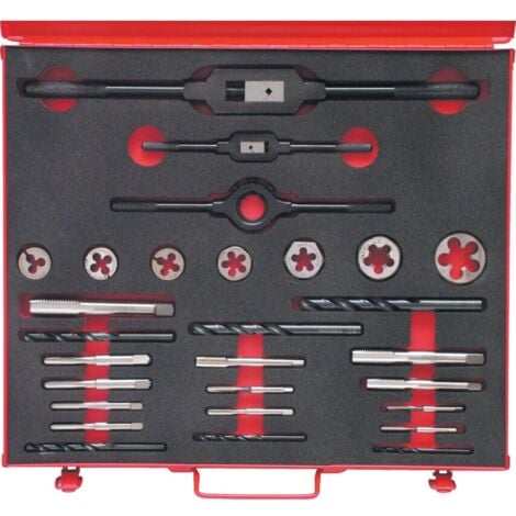 Sherwood NO.10-3/4" UNC 28-Pce HSS Threading Set in Case