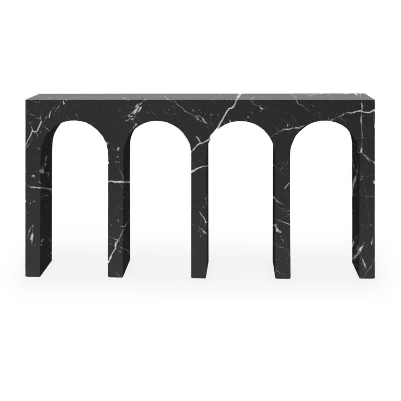 Mobilier Deco - sheryl - Console arc marbre d'ingénierie noir
