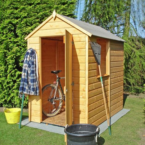 Shetland Single Door Tongue and Groove Garden Shed Workshop Approx 6 x 4 Feet