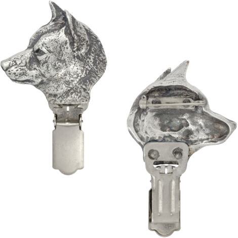 Shiba Inu - spilla con clip, porta numero di partenza, regalo per una mostra canina di Art-Dog