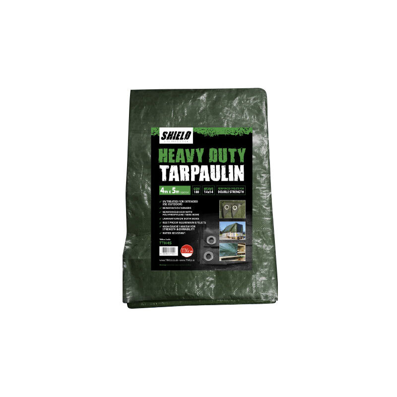 Timco - Tarpaulin - Heavy Duty (Size 4 x 5m - 1 Each) Green