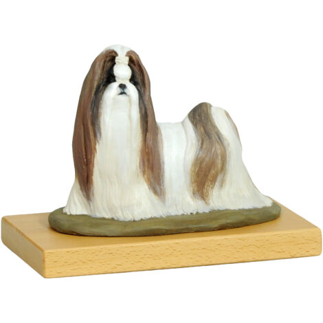 Shih Tzu, Shi tsu, Shi-Tzu, Szi-cu, Szitzu I - estatuilla pintada, figura, realizada por el artista, marca Art-Dog