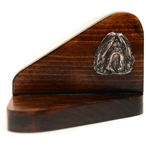 Shih Tzu, Shi tsu, Shi-Tzu, Szi-cu, Szitzu I - Kerzenständer aus Holz mit Hund, Teelichtständer, Hundedenkmal von Art-Dog