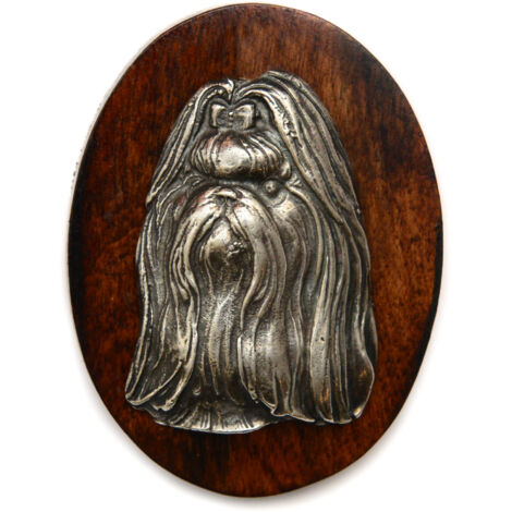 Shih Tzu, Shi tsu, Shi-Tzu, Szi-cu, Szitzu I - spilla per esposizione canina, fermaglio per numero di partenza, distintivo per cani di Art-Dog