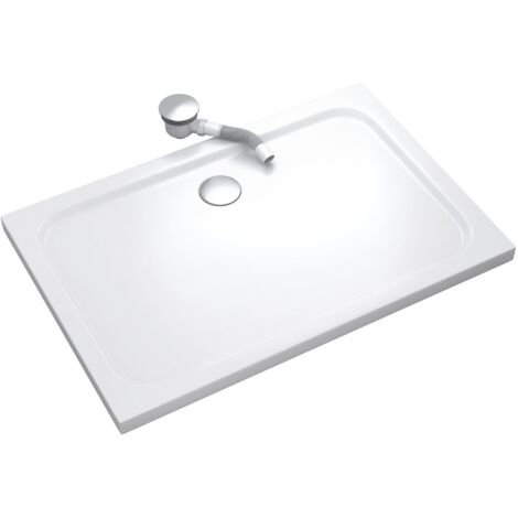 SHIMMER Receveur de douche 80 x 110 cm acrylique Blanc + bonde et siphon inclus - Salle de bain