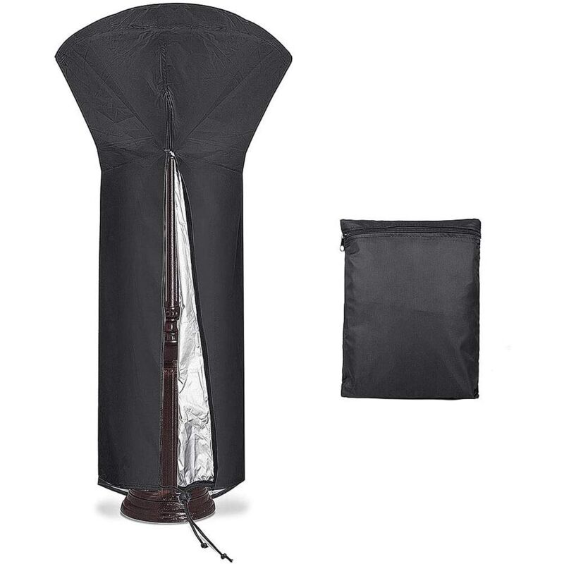 Shine Housse pour Parasol Chauffant Noir 226 x 85 x 48 cm