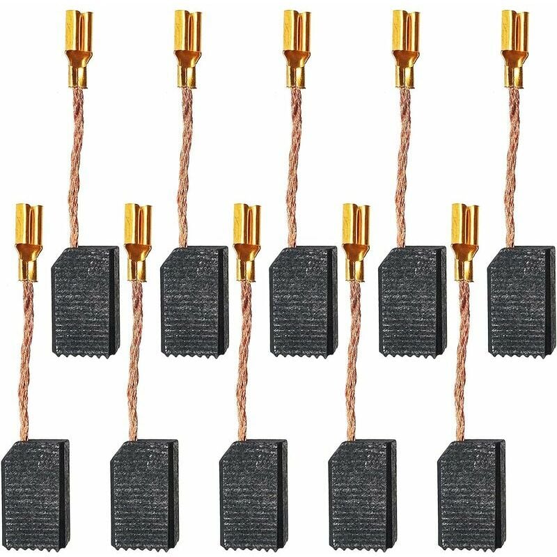 10 Pièces Balais de Charbon Accessoires pour Outils Électriques Balai de Charbon pour Meuleuse d'Angle Électrique (15 x 8 x 5mm),T-Audace