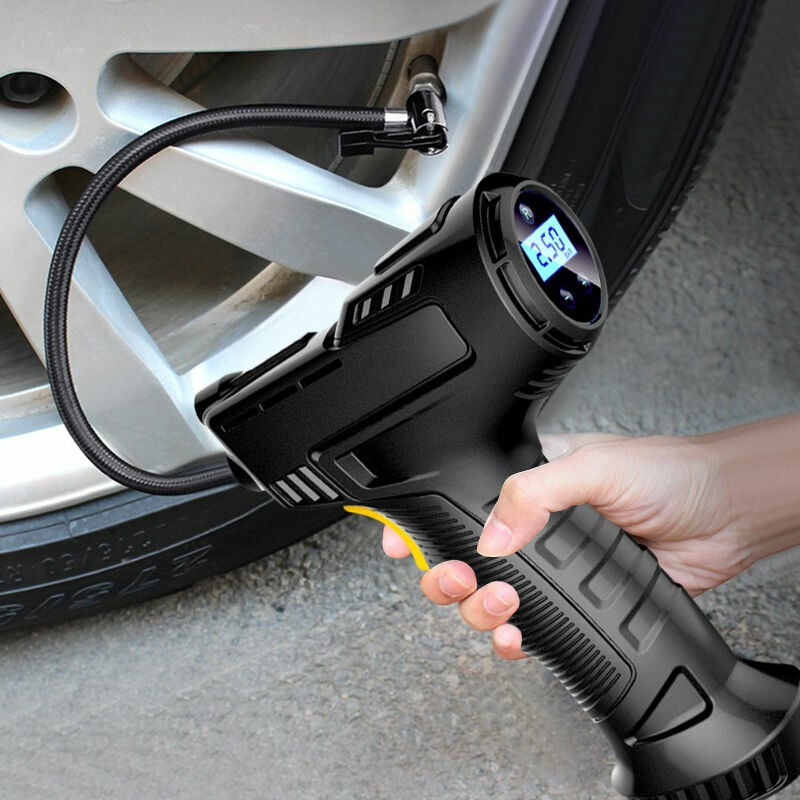 Shining House - 120W voiture pompe à Air électrique pneu de voiture pompe gonflable Portable Rechargeable compresseur d'air numérique Auto gonfleur