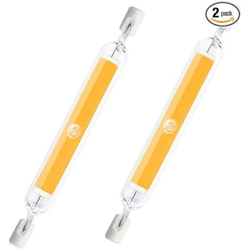 Shining House - 2Pcs 78MM 5W 220V Lampe à led R7S Haute Luminosité Modèle Verre cob à Double Extrémité Lampe Remplace les Lampes Halogènes, Faible