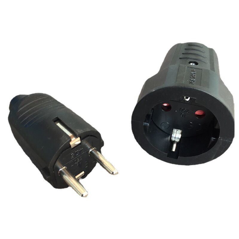 3 Fiches Mâleet 3 Prise Femelle, Fiche Électrique 2 Broches Fiche Fiche Électrique avec Caoutchouc Prise Electrique Étanche Fiche Mâle