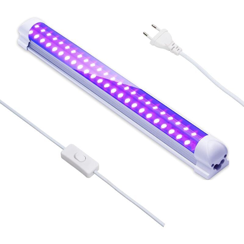 Shining House - 395nm 10W Tube led Lumière Noire,48Leds Barre de Lumières UV,Lumière dj Disco,Black Light pour Halloween Noël Soirée Body Painting