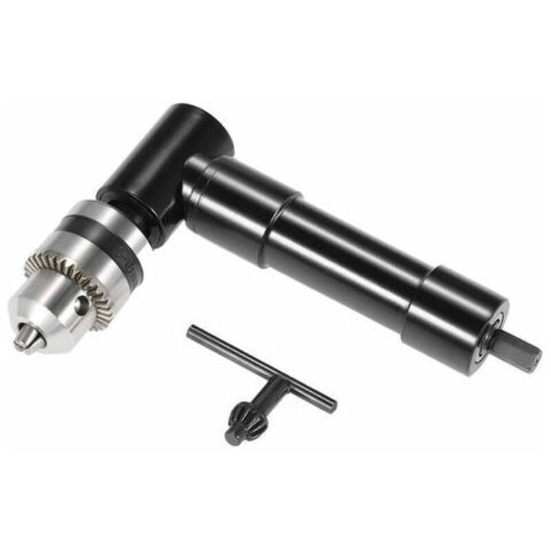 Adaptateur De Fixation De Foret a Angle Droit, Avec Mandrin a Cle, Tige Hexagonale De 8Mm