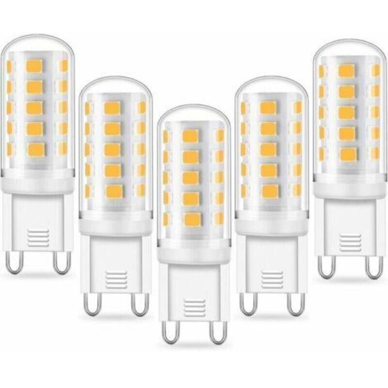 Shining House - Ampoule led G9 5W, Equivalent 40W , Blanc Froid 6000K, 220-240V, 360° angle de faisceau,NON-Dimmable, Pack de 5
