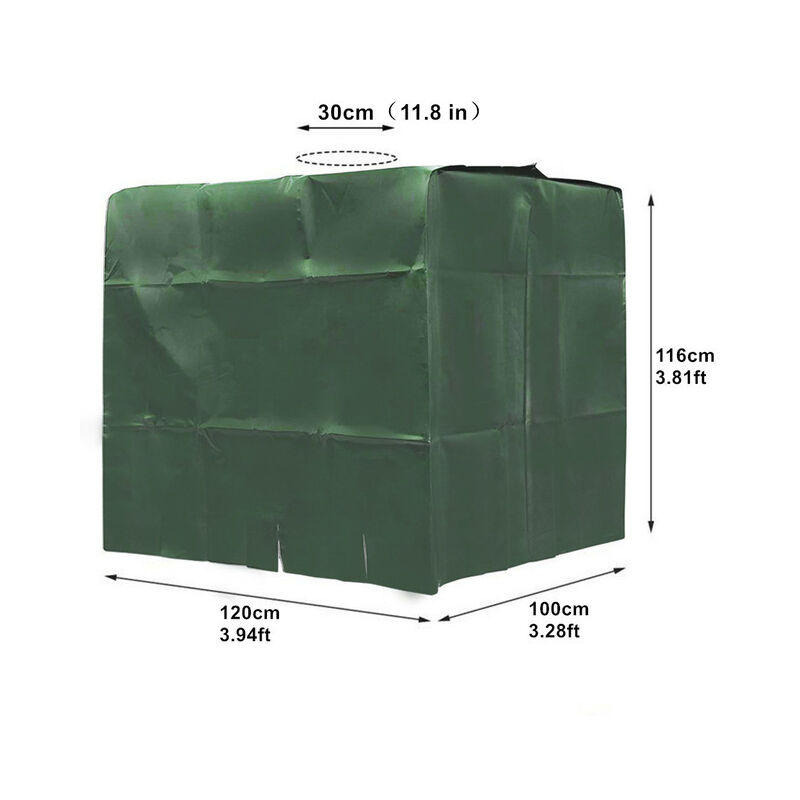 Shining House - Bâche Couverture Réservoir pour Cuve 1000L, Capôt de Protection Container Citerne Eau, Anti-poussière Anti-UV Anti-Pluie,