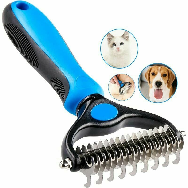 Shining House - Brosse premium pour chiens et chats, brosse sous-poil pour chiens et chats à poils moyens et longs, 177cm