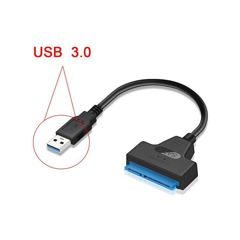 Câble adaptateur usb vers sata pour disques ssd / hdd 2,5 ', convertisseur externe sata vers usb 3.0 et câble, convertisseur usb 3.0-SATA iii (câble