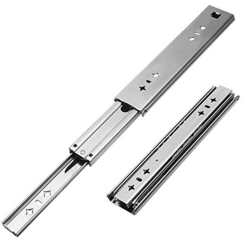 Coulisse a bille lot de 2 (1 paire) - rail pour tiroir - rail tiroir coulissant - glissiere tiroir haute qualité - facile à monter(5320 heavy duty