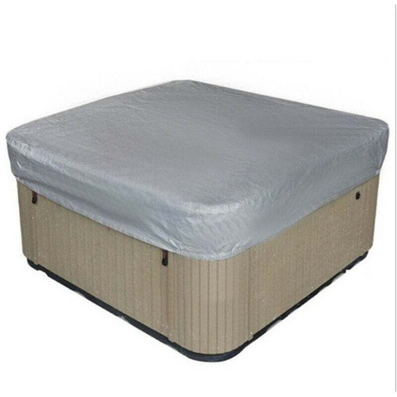 Shining House - Déstockage Bache d'extérieur pour Spa Housse de Bain à Remous Carrée Etanche Couverture de Spa en Tissu Polyester 190T Anti-poussière