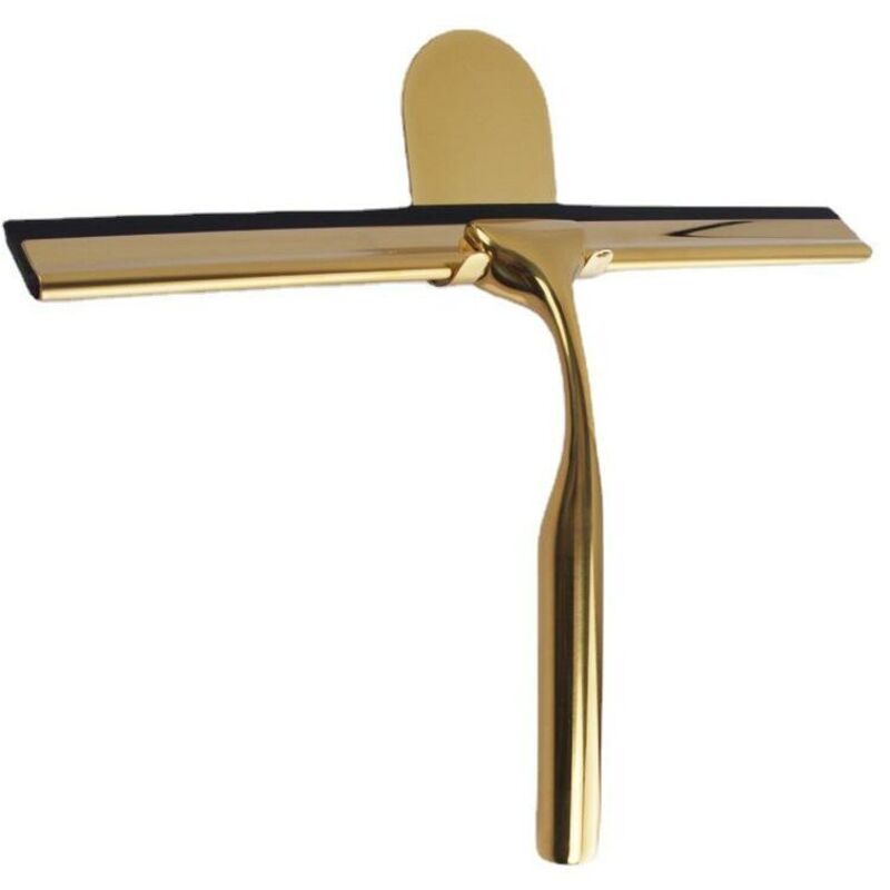 Shining House - Essuie-glace en verre doré ménage en acier inoxydable grattant fenêtre douche essuie-glace