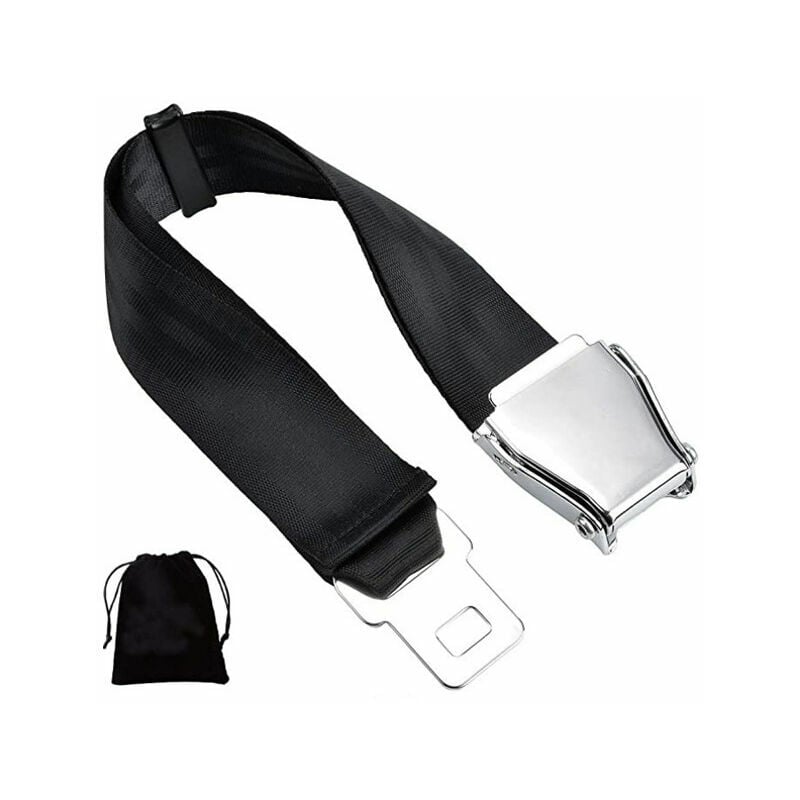 Extension de ceinture de sécurité pour avion, Pièces de ceinture de sécurité pour avions réglables universelles avec boucle en acier inoxydable Clip