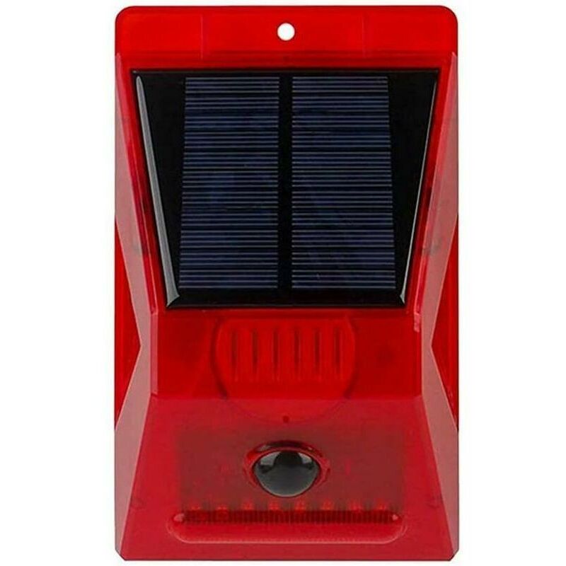 Shining House - Extérieur solaire anti-intrusion sirène sirène d'alarme Alarme stroboscope autonome Son Lumière Alarme alarme sonore fort sonore