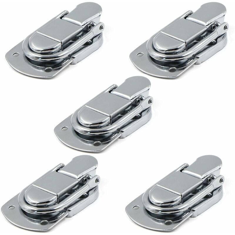 Fermeture à Levier Fermoir à Bascule Loquets Verrou 5 pcs Loquet à Bascule en Acier Inoxydable pour Coffret, Cadeaux Boîte, Tiroir, Armoire, Trousse