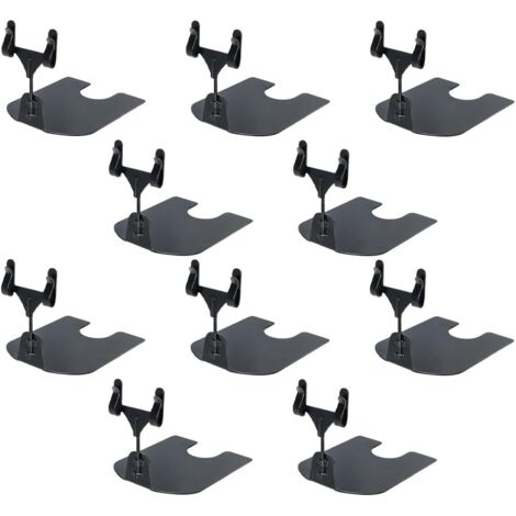 SHINING HOUSE 10 piezas de letreros de exhibición de etiquetas para alimentos, letreros personalizados, soporte de clip, soporte de exhibición de etiquetas de buffet, negro, 8 x 6,5 x 5 cm