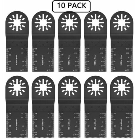 SHINING HOUSE 10 x 35mm UN35F10 Wood Cutting Blades for Bosch Fein (non StarLock) Makita Milwaukee Einhell Hitachi Parkside Ryobi Worx Workzone Multitool Multi Tool Accessories