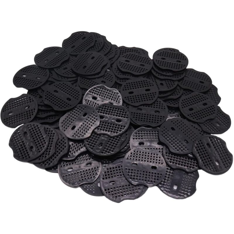 100 pcs Rondelles pour Piquets de Fixation en Acier pour bâche, Rondelle d'ancrage en u pour Piquets de Jardin, Piquets de Fixation Tente - Shining