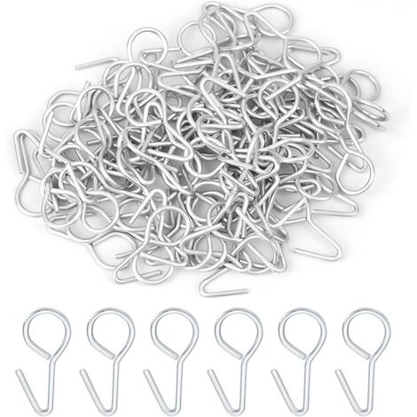 SHINING HOUSE 100 piezas de gancho de metal para funda de asiento de coche, gancho de sujeción de funda de asiento de coche con diseño de S, gancho de metal para instalar fundas de asiento dentro de u