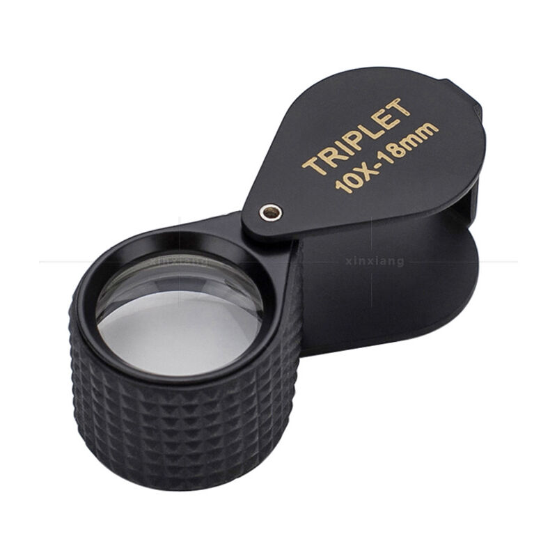 SHINING HOUSE 10x 18 Jewelry Loupe Magnifying Glass Light Achromatic Optical Glass Pocket Gem Magnifier Tool Jeweler, Stamp Philatelist, Coin