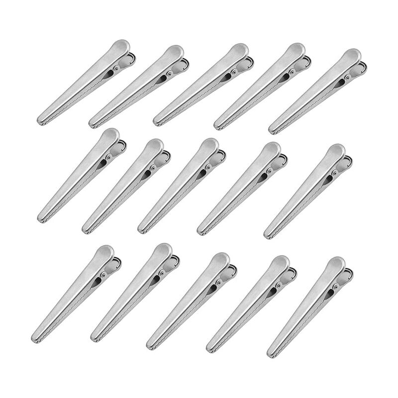 15 Pièces Clips d'Étanchéité, Clips en Acier Inoxydable, Clips d'Étanchéité, Acier Inoxydable, pour de Sacs De Nourriture, d'Ingrédients de Cuisine,