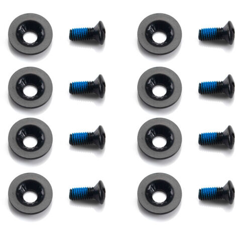 SHINING HOUSE 16 tornillos para fijaciones de snowboard M6, 1 juego de tornillos fijos para snowboard, accesorios de esquí para fijaciones de snowboard, 8 tornillos, 8 arandelas