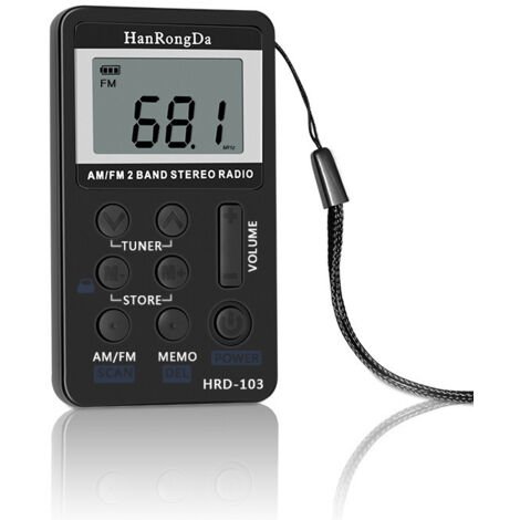 SHINING HOUSE 1pc Mini Digital Portable Pocket Walkman AM FM USB aufladbares Radio