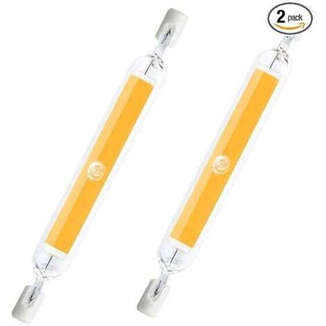 SHINING HOUSE 2 lámparas LED R7S de 78 mm, 5 W, 220 V, de alto brillo, de doble extremo, modelo de vidrio COB, reemplazan las lámparas halógenas, luz natural de bajo consumo energético