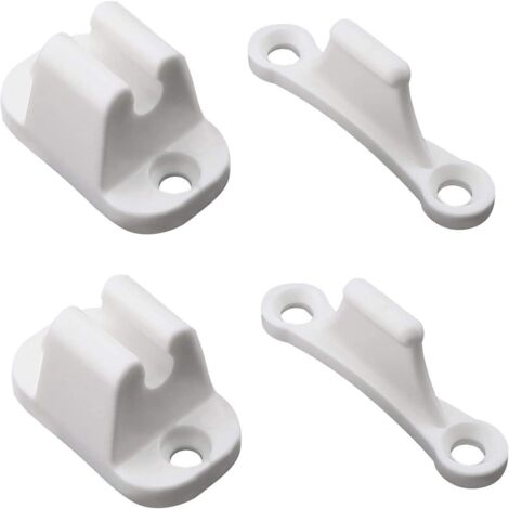SHINING HOUSE 2 piezas de retenedores de puerta de caravana de nailon, piezas y accesorios para autocaravanas en blanco, soporte de retención de pestillo de tope de bloqueo de puerta de caravana en fo