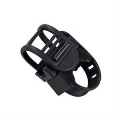 SHINING HOUSE 2 soportes para linterna de bicicleta giratorios de 360 grados, color negro, 6,3 x 4 x 4 cm