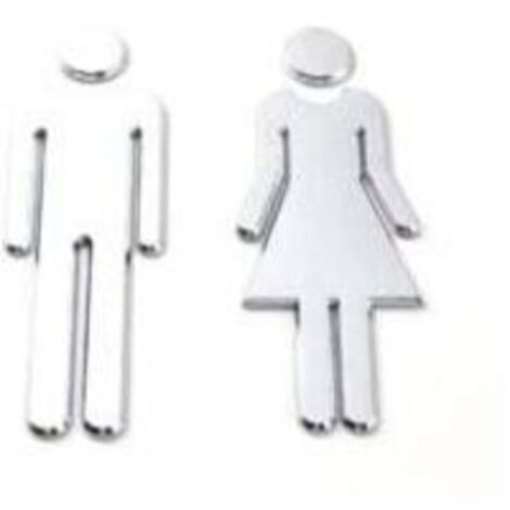 SHINING HOUSE 2-teiliges WC-Schild, Türschilder für Damen und Herren, Toilettenschilder für Männer und Frauen, geeignet für Toiletten in Hotels, Schulen, Unternehmen und Restaurants. (Ar)