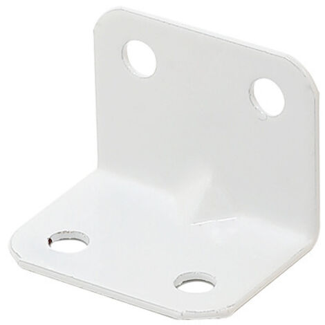 SHINING HOUSE 20 piezas de soporte fijo de acero inoxidable para esquinas de 90 grados en ángulo recto para muebles de sillas de madera (blanco)