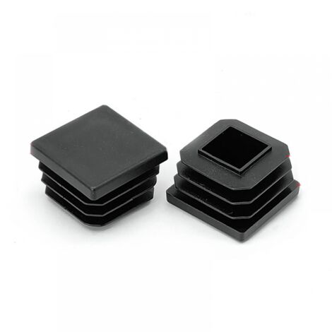 SHINING HOUSE 20 piezas de tapa para pata de silla, tapón de tubo cuadrado, tapa de poste cuadrado de plástico para patas de muebles, trampolín, gabinete, estante, silla, 25  25 mm