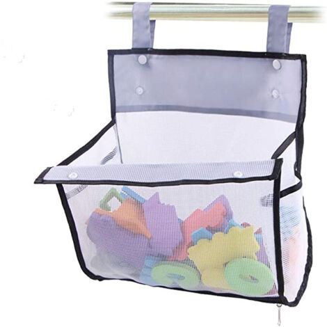SHINING HOUSE 2er-Pack hängender Badespielzeug-Organizer aus Netzstoff für Kleinkinder, Badezimmer-Dekoration, Badewanne, Spielzeug mit großem Fassungsvermögen, vielseitig einsetzbar für Badezimmer, D