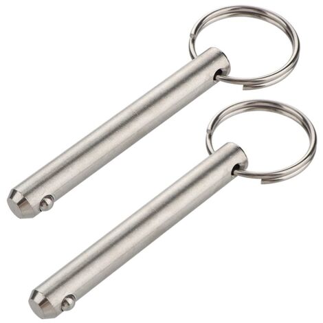 SHINING HOUSE 2er-Pack langer Schnellspannstift, Durchmesser 9,5 mm, Arbeitslänge 61 mm, Gesamtlänge 76 mm, Edelstahl 316, Bimini-Top-Stift, Marine-Hardware