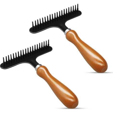 SHINING HOUSE 2Pcs Carpet Rake, Handheld Carpet Rake for Fluffing Carpets, Carpet Comb, Portable Carpet Rake for Carpets, Pet Hair Rake,