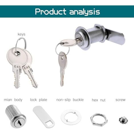 SHINING HOUSE 3er-Pack 30-mm-Sicherheitsbriefkastenschlösser, Schubladenschrank-Türschlösser