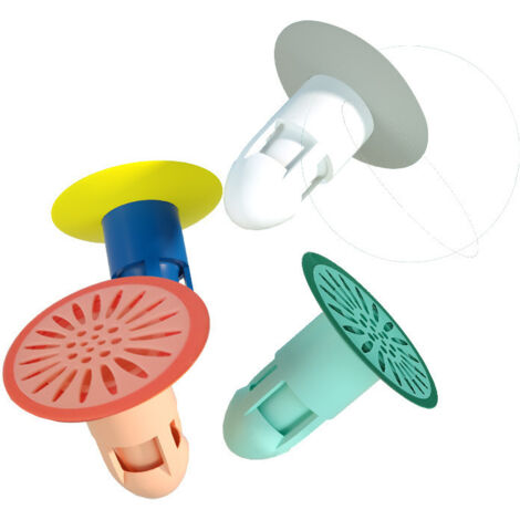 SHINING HOUSE 4 conectores antiolor para desagüe de suelo de ducha, desagüe de suelo de ducha de goma antiolor, escurridor de baño sin filtro adecuado para fugas de tuberías de baño y cocina